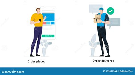 Mobile Shopping App Customer E Commerce Process Set Order Placed