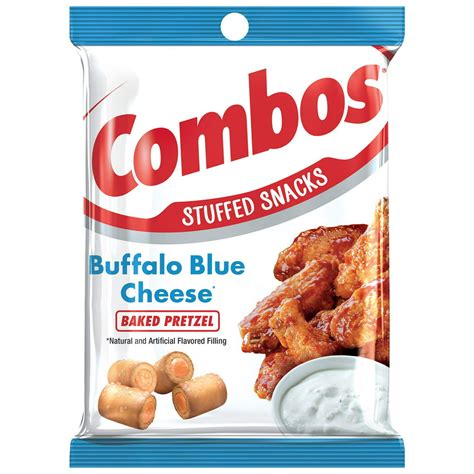 Combos Buffalo Blue Cheese Pretzel Baked Snacks 63 Ounce Bag Pack Of