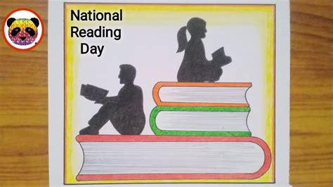 How To Draw National Reading Day Drawing Vayana Dinam Poster Reading