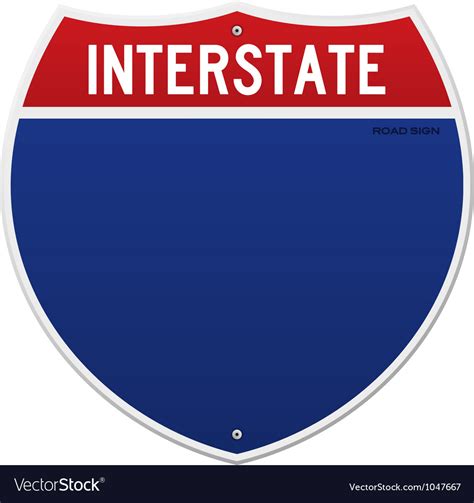 Isolated Interstate Sign Royalty Free Vector Image