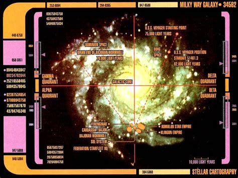 An Image Of The Four Quadrants Of The Galaxy Star Trek Cast Star Trek