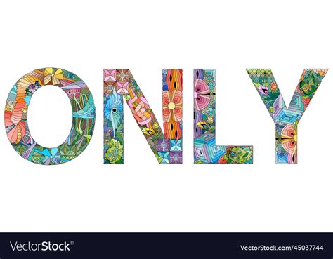 Word Only Decorative Entangle Object Royalty Free Vector