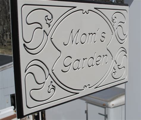 moms garden stock standard engraved signs king colorcore etsy
