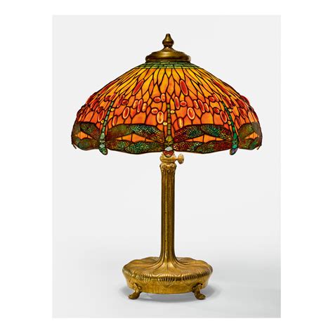 TIFFANY STUDIOS DRAGONFLY TABLE LAMP Design 20th Century Design
