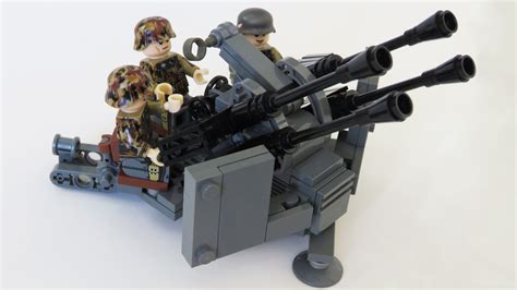 20mm Flakvierling 38 Anti Aircraft Gun German Army Ww2 Lego