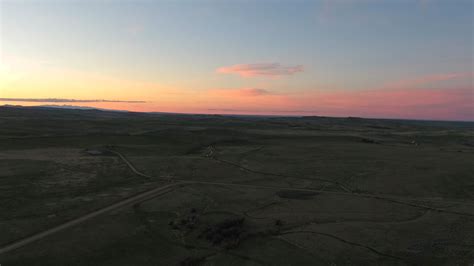 Aerial Drone Footage Of Montana Sunset