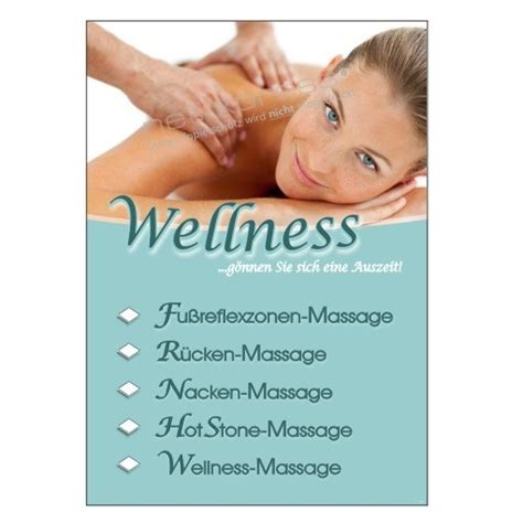 Massage Poster Für Reklame Massagen Din A1 Werbeplakat Plakat Wellness Ebay