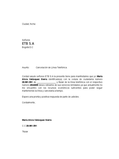 Carta Retiro Etb Pdf