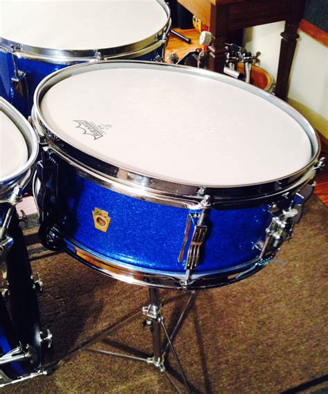 Vintage Late S Ludwig Classic In Blue Sparkle Set Mke Drum Co