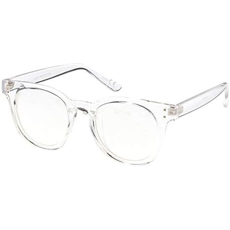 Classic Horn Rimmed Eyeglasses With Rivet Accent Wide Arms Clear Lens 48mm Details Can Be