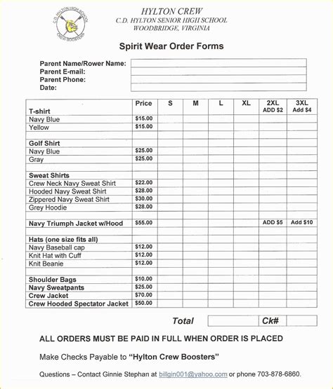 Merchandise Order Form Template Free Of 11 Sample Order Form Templates