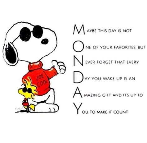10 Monday Snoopy Quotes For The New Week Happy Monday Quotes Snoopy