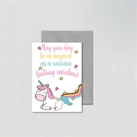 Funny Unicorn Birthday Card For Friend Sister Girlfriend Wife Daughter C24 3 57 Picclick