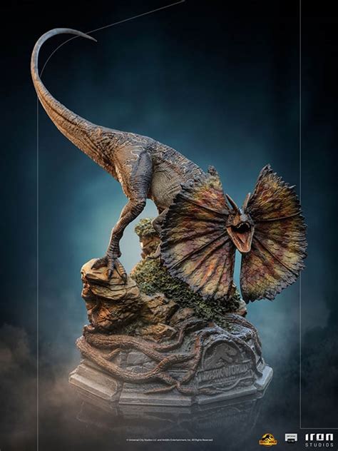 Dilophosaurus Jurassic Park Iron Studios 110 Scale Statue