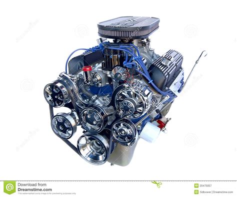 A High Performance Chrome V8 Engine Stock Image Image Of Horsepower
