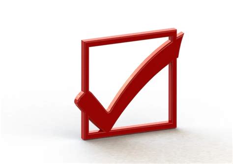 Check Mark Box Red Tick Stock Photo By ©panthermediaseller 335053624