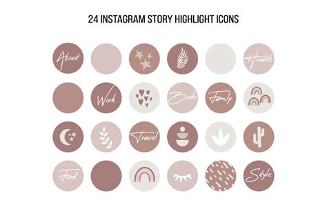 Boho Instagram Story Highlight Cover Icons Modern Instagram