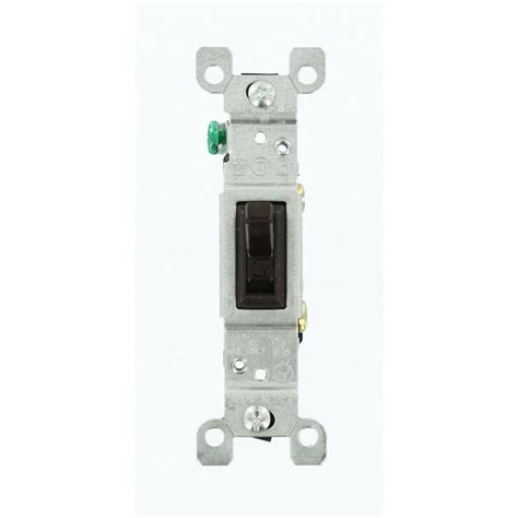 Leviton 15 Amp Residential Grade Single Pole Toggle Switch Black 1451