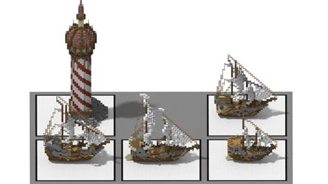 Minecraft Medieval Ship Schematic