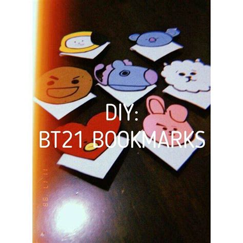 Diy Bt21 Corner Bookmarks Armys Amino