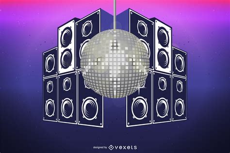 Grungy Disco Ball Design Vector Download