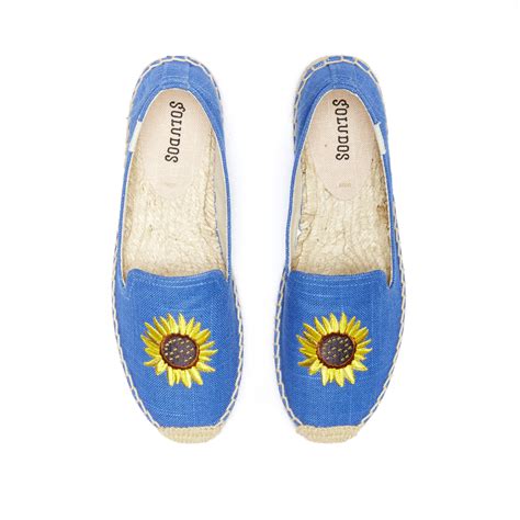 Smoking Slipper Embroidery Flamingo Light Chambray Espadrilles For
