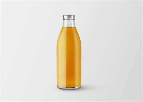 Orange Juice Glass Bottle Free Mockup Free Mockup World