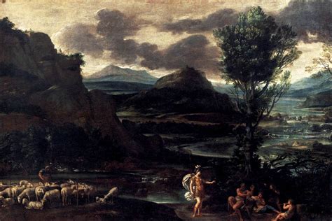 Landscape With Erminia And The Shepherds 1620 Painting Domenichino
