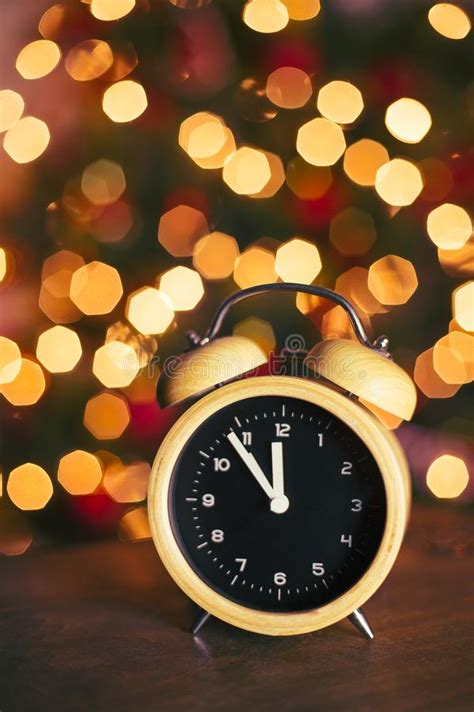 Vintage Alarm Clock Festive Countdown Stock Photo Image Of Holiday