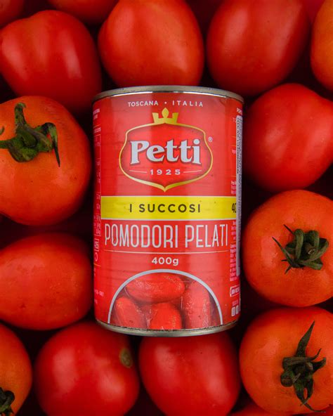 Petti Italian Pomodoro Tomato Pelati Peeled Tomatoes 400gms