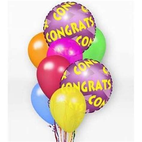 Congratulations Balloons And Flowers