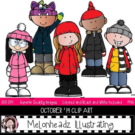 Melonheadz Addicts Clip Art October 2019 Set Mini Etsy