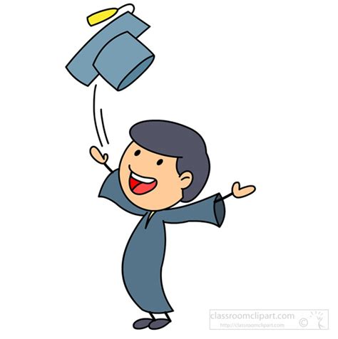 Graduation Clipart Stick Figure Happy Graduate Student Classroom