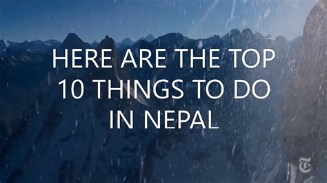 Top 10 Things To Do In Nepal Youtube