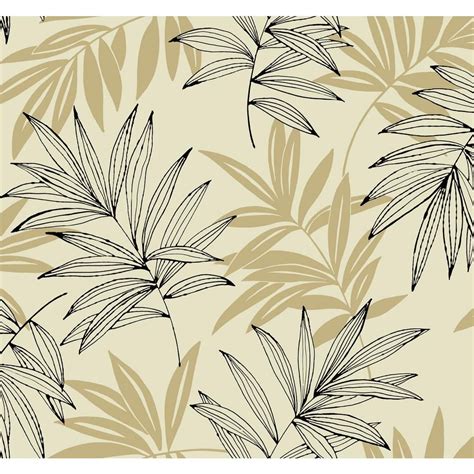 Seabrook Designs Tropical Leaf Paper Strippable Wallpaper