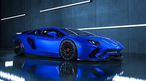Blue Lamborghini Aventador New Wallpaper Hd Cars Wall