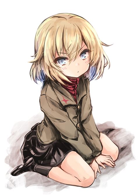 safebooru 1girl bangs black footwear black legwear black skirt blonde hair blue eyes closed