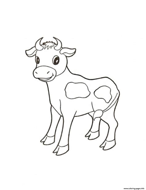 Cute Calf Farm Animal S32ee Coloring Page Printable