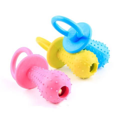 New Arrival Environmentally Non Toxic Pet Chew Bell Rubber Pacifier Dog