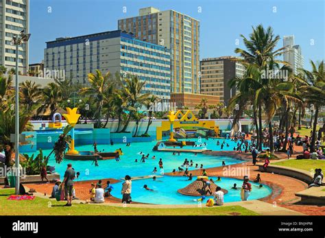 South Beach Pool Durban City Kwazulu Natal South Africa Tourists Stock