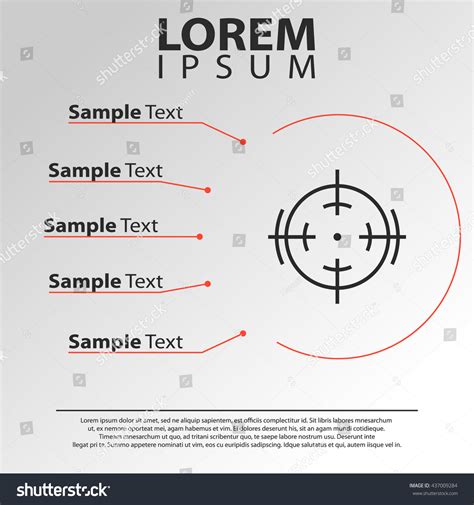 Aim Icon Aim Infographic Template Royalty Free Stock Vector