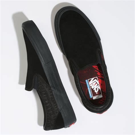 Vans X Baker Slip On Pro Skate Shoe Blackblackred Boardworld Store