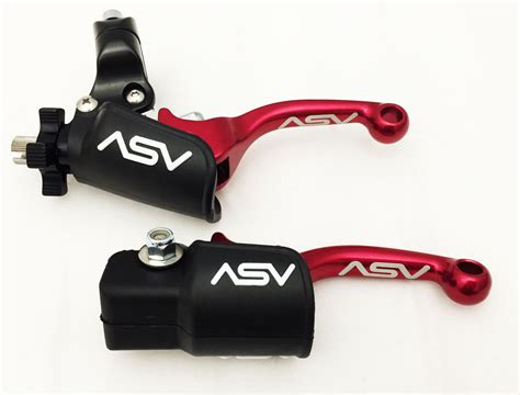 Asv F3 Shorty Red Front Brake Clutch Perch Levers Dust Covers Suzuki