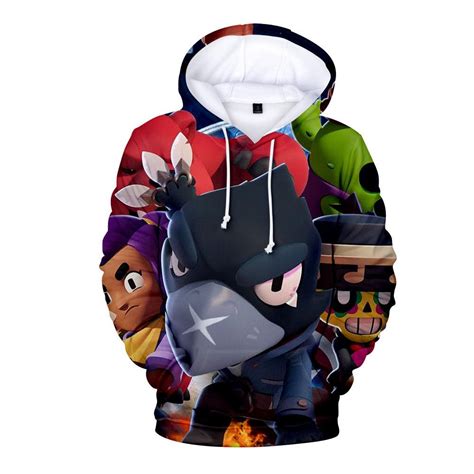 In this guide, we featured the basic strats and stats, featured star power & super attacks! Printed Brawl Stars Crow Cosplay Hoodie Jumper for Kids ...