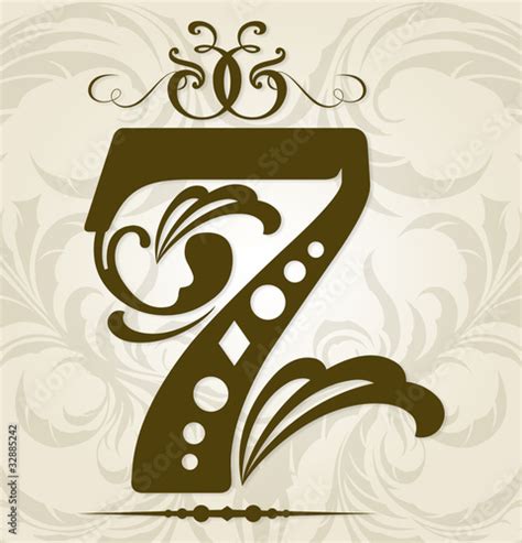 Decorative Number 7 Buy This Stock Vector And Explore Similar Vectors