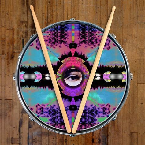 Visionary Drum Skin For Bass Snare And Tom Drums Eye Etsy