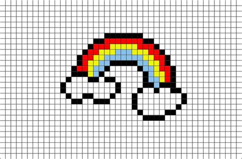 Rainbow Pixel Art Pixel Art Minecraft Grille Pixel Art Modele Pixel Art