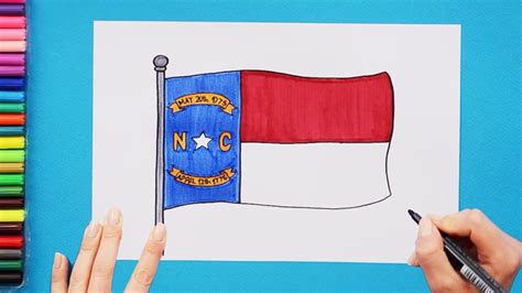 How To Draw The Flag Of North Carolina Youtube