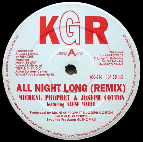 Michael Prophet & Joseph Cotton Featuring Alene Marie - All Night Long