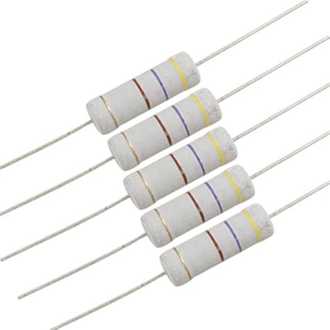 Uxcell 5w 700v 470 Ohm Metal Oxide Film Resistors 470r 10pcs Fuses